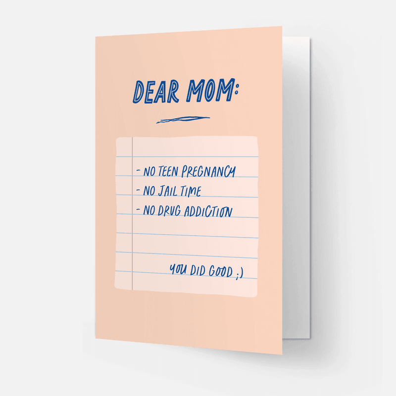 Dear Mom Gratulasjonskort