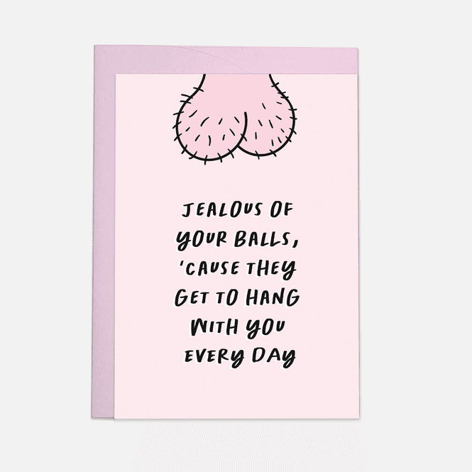 Hovedbilde Jealous Balls Gratulasjonskort