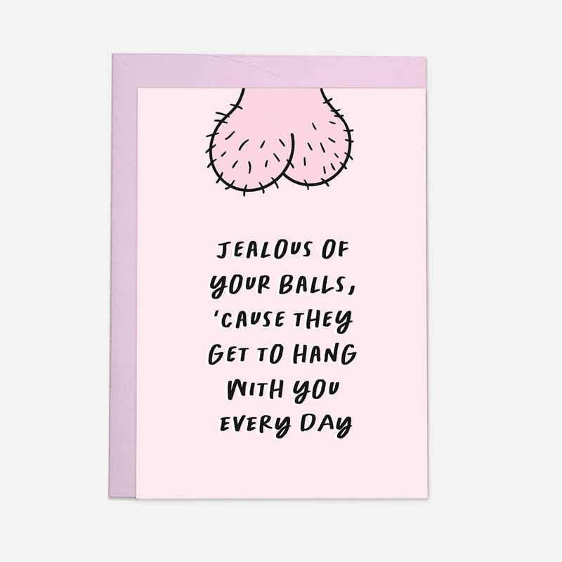 Jealous Balls Gratulasjonskort