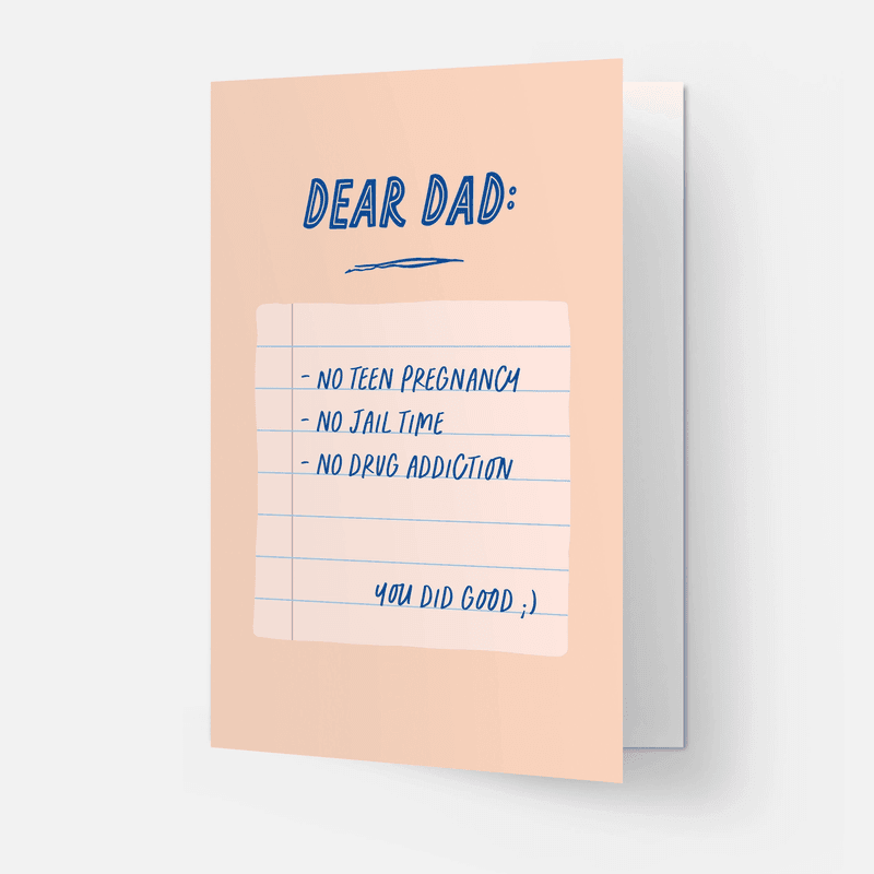 Dear Dad Gratulasjonskort